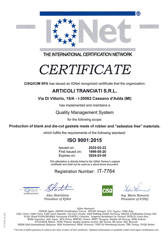 certificato  i net