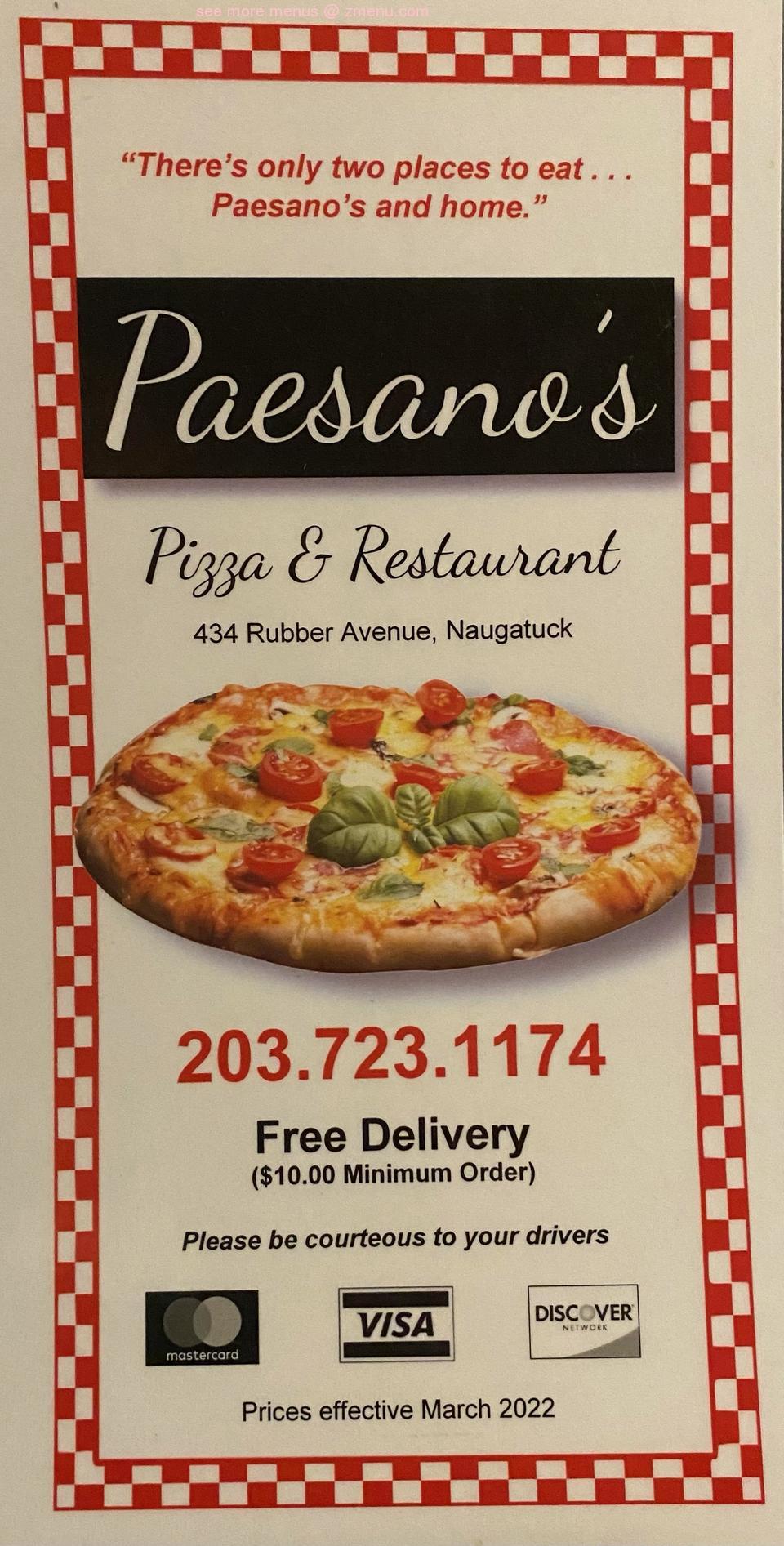 Paesano's Pasta House Restaurant