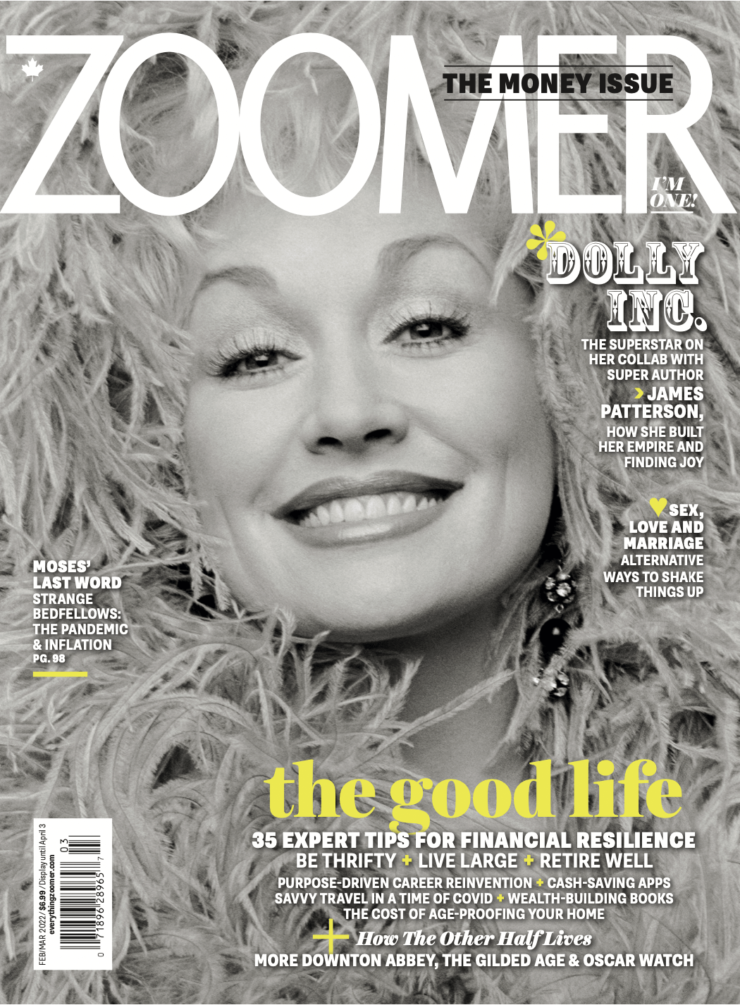 Zoomer magazine cover with a woman smiling