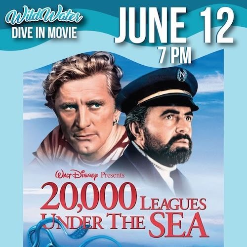 A movie poster for 20.000 leagues under the sea