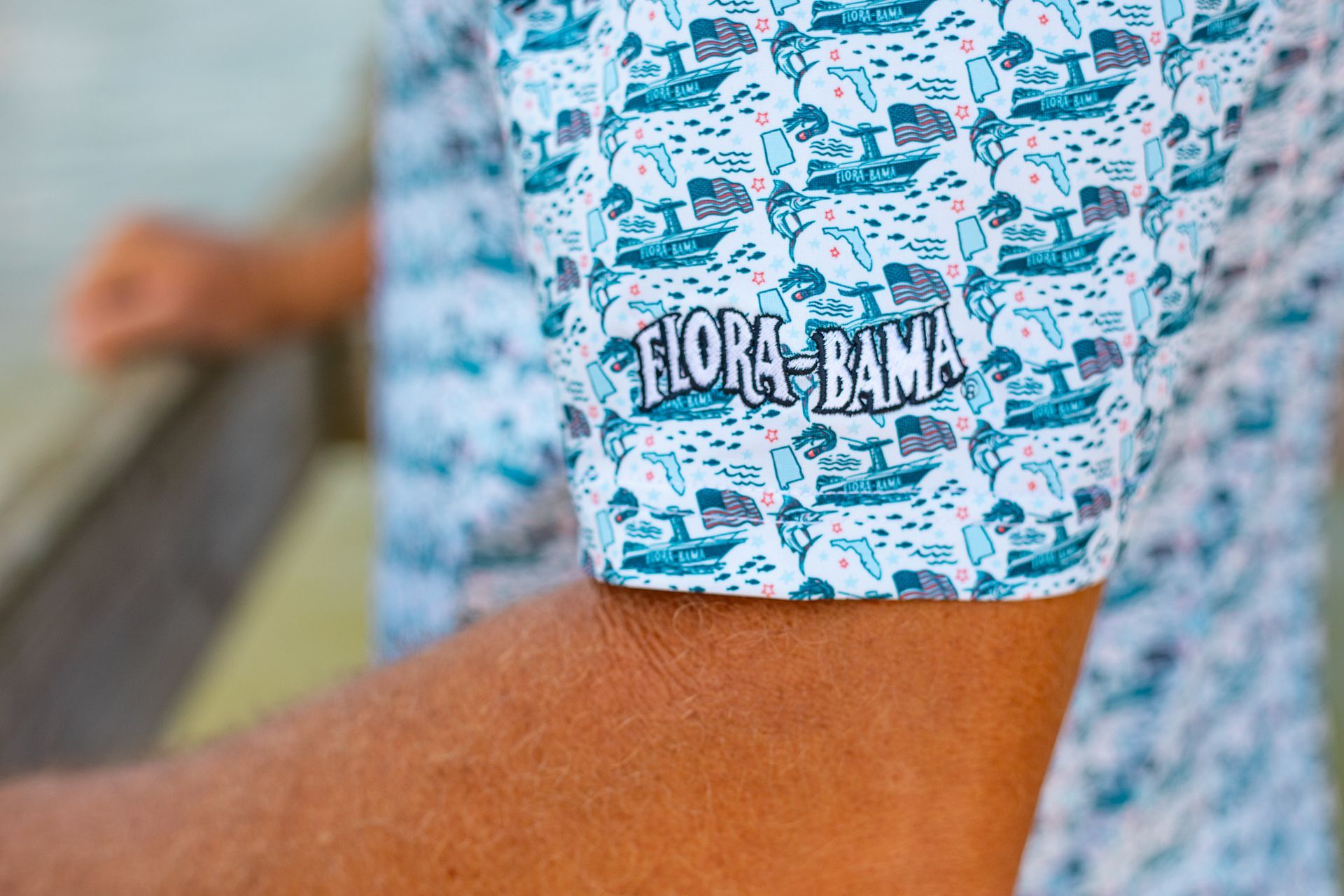 flora bama boat pattern polo