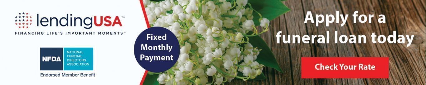 A banner that says apply for a funeral loan today