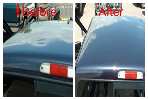 hail damage car repair before & after