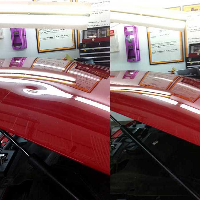 hail damage car repair before & after