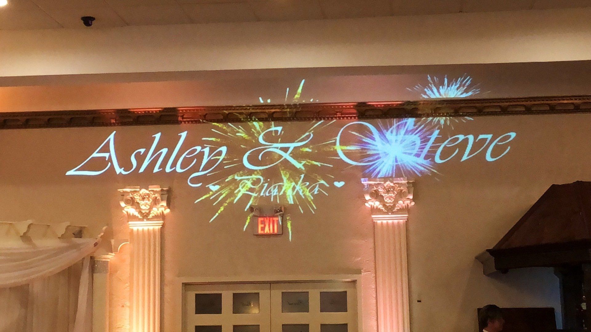 Motion Monogram Projection at Georginas for a  wedding