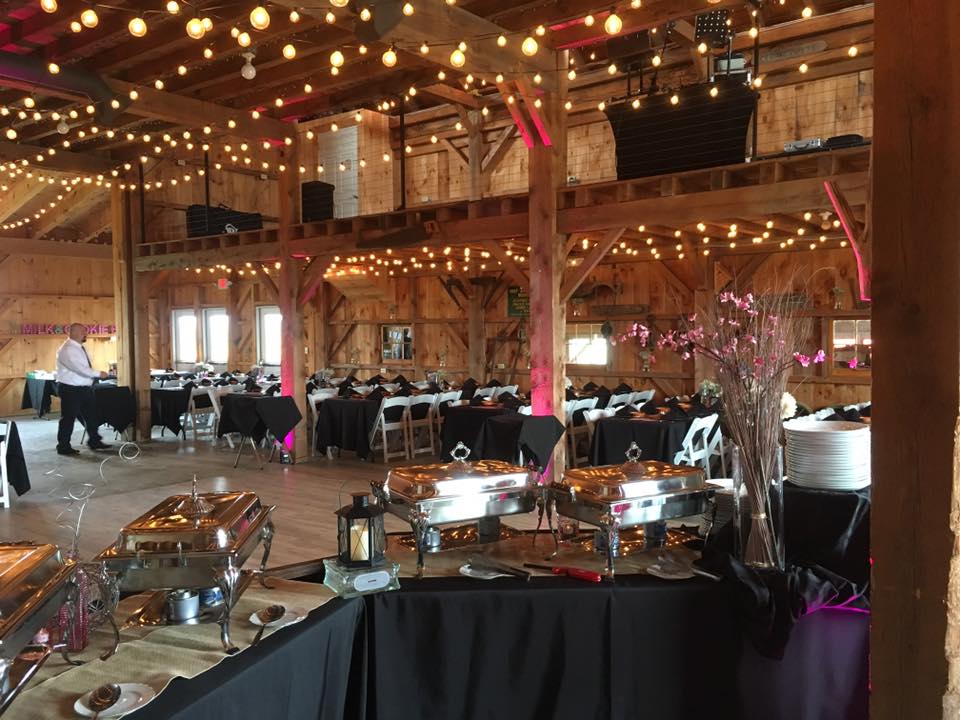 DJ setup for a wedding at Allen Hill Farm