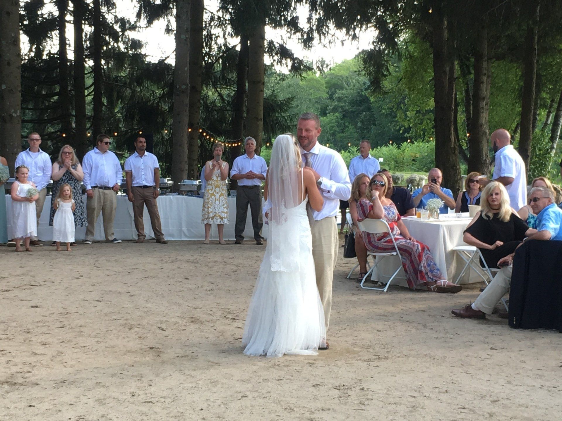 First Dance at an outdoor wedding