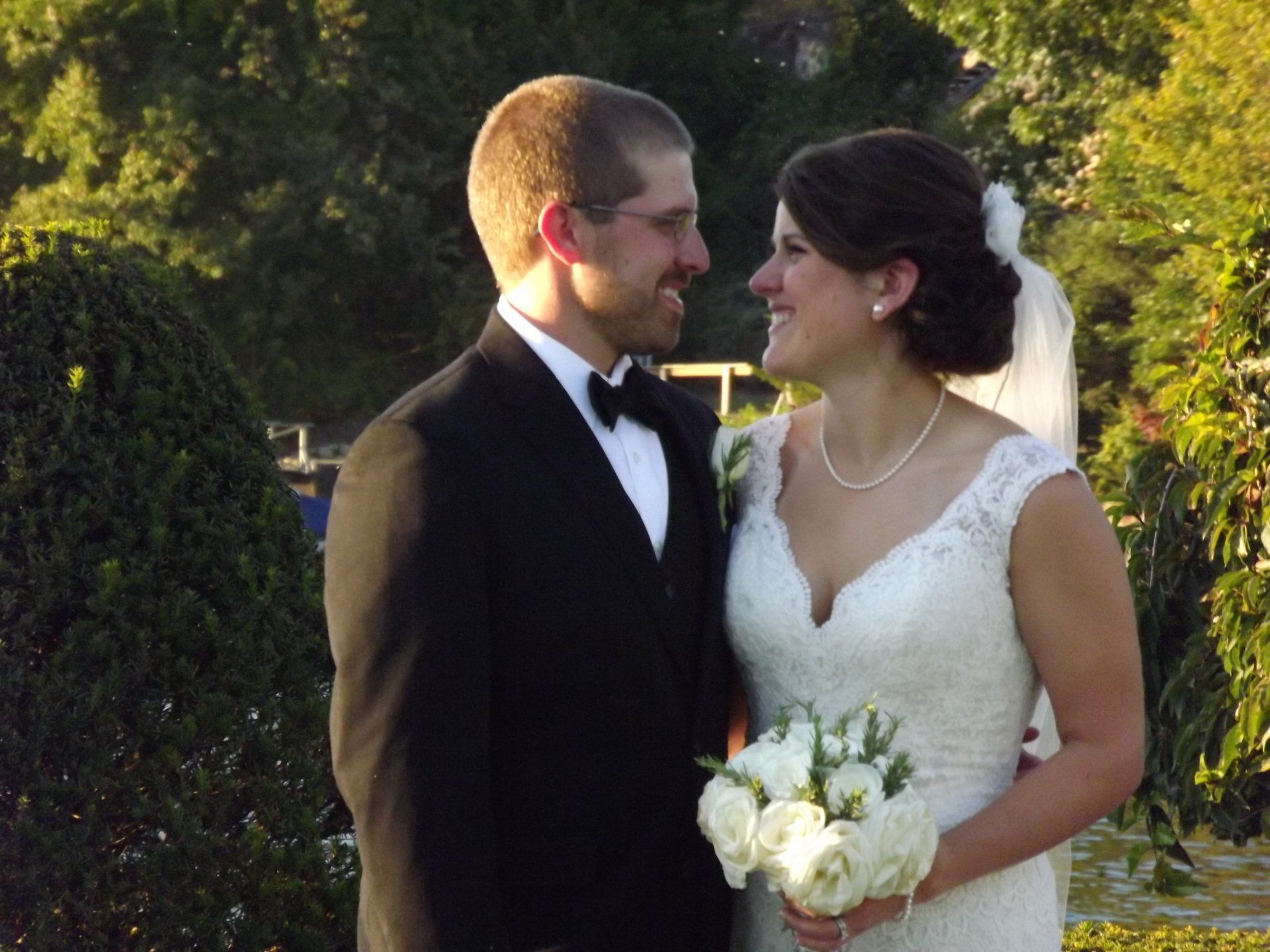 Happy Couple at their wedding at the Candlewood Inn