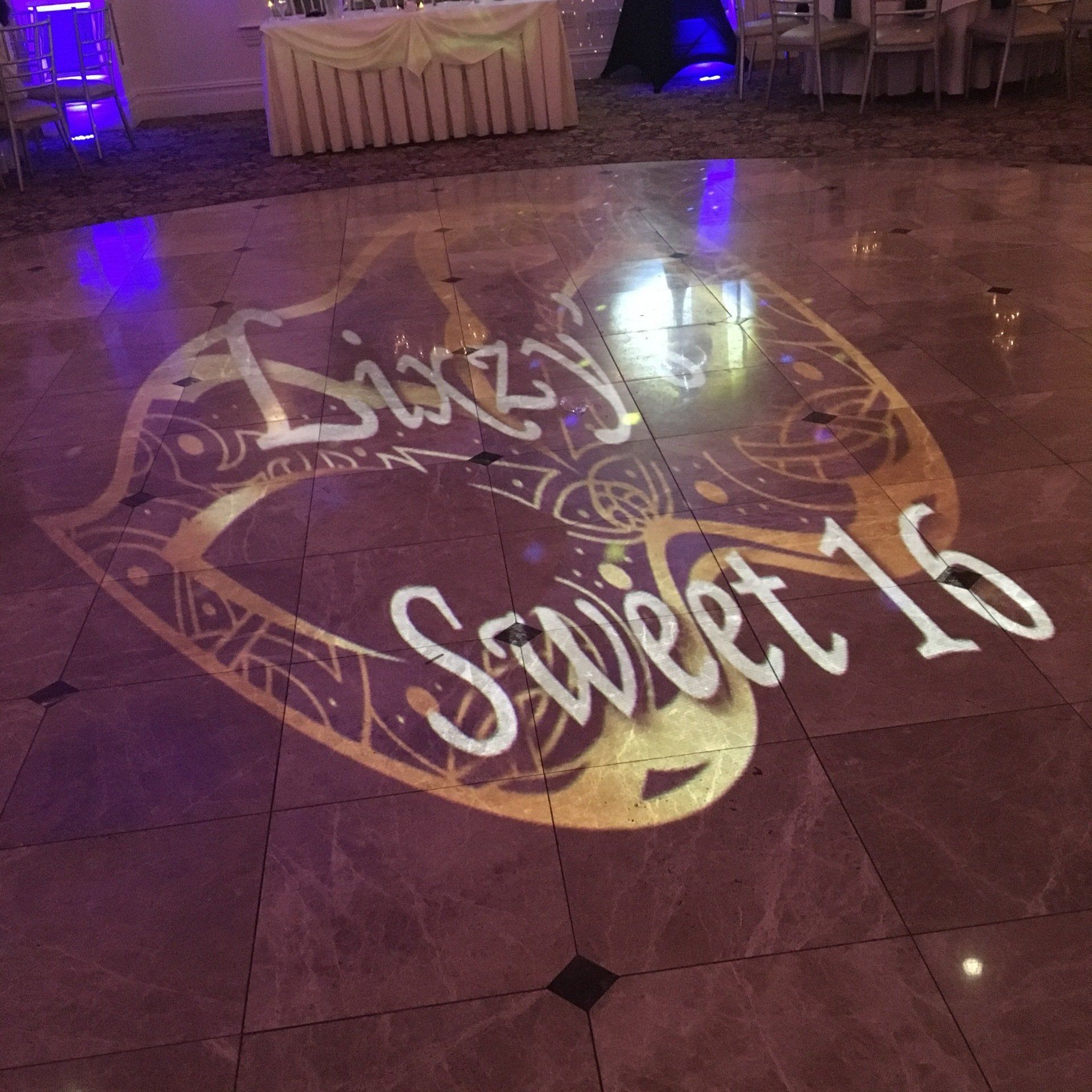 Sweet 16 Monogram Projection at the Aria