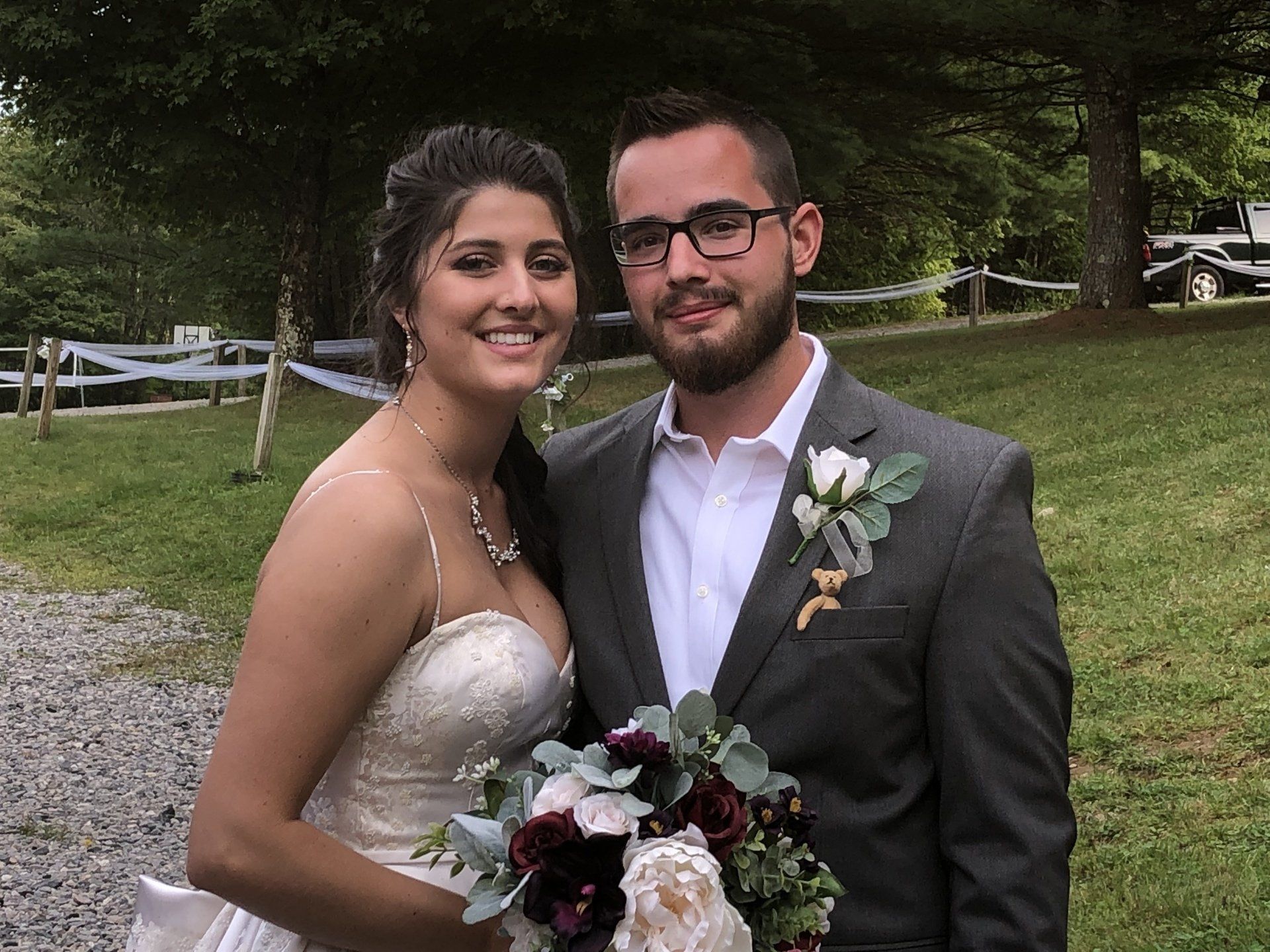 Our Happy couple on their wedding day