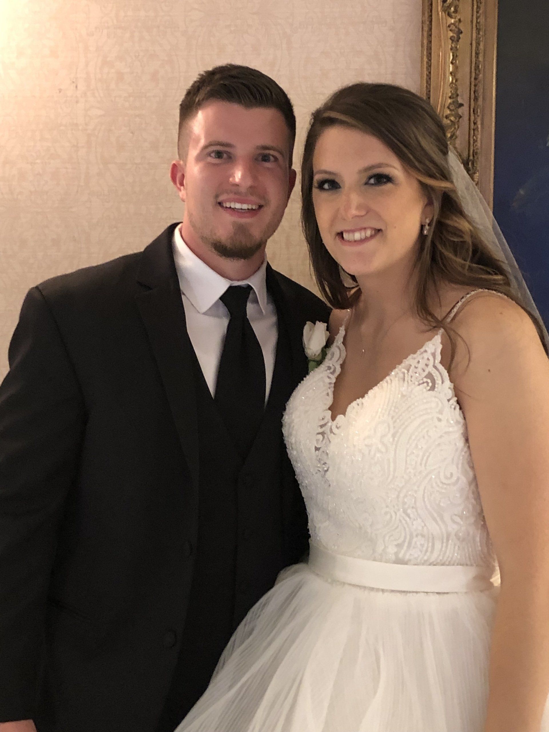 Happy Couple at their wedding at the Aqua Turf