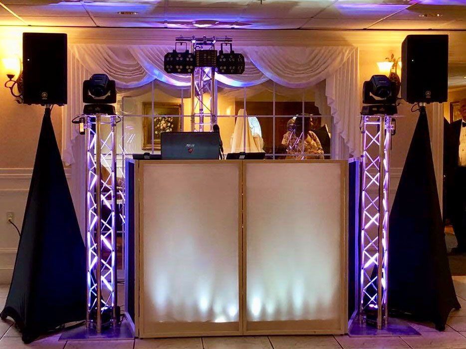 Wedding DJ Setup with Intelligent Lighting at the Aqua Turf