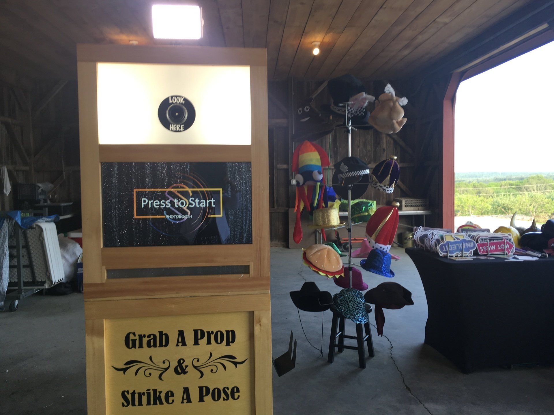 Swazae Photo Booth at a wedding at Allen Hill Farm