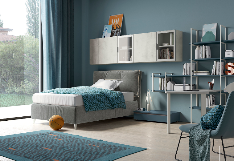 cameretta viola e gialla