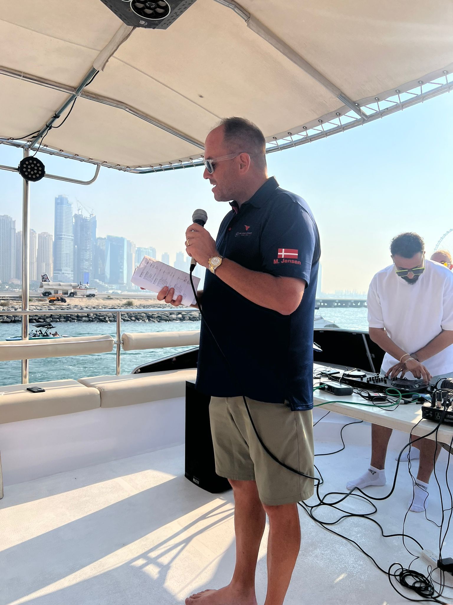 Prize ceremony on the yacht