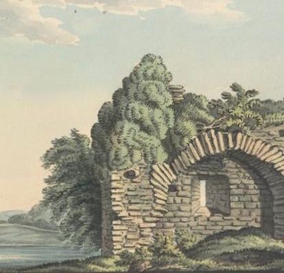 Old stone tower - the Mac Ragnaill tower at Lough Rynn