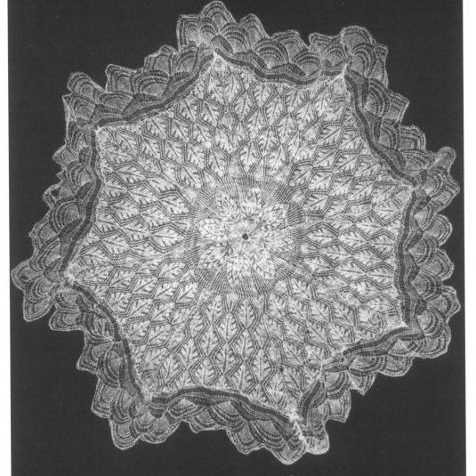 Parasol made from botanical lace