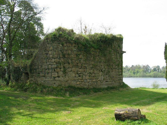 Old stone tower - the Mac Ragnaill tower at Lough Rynn