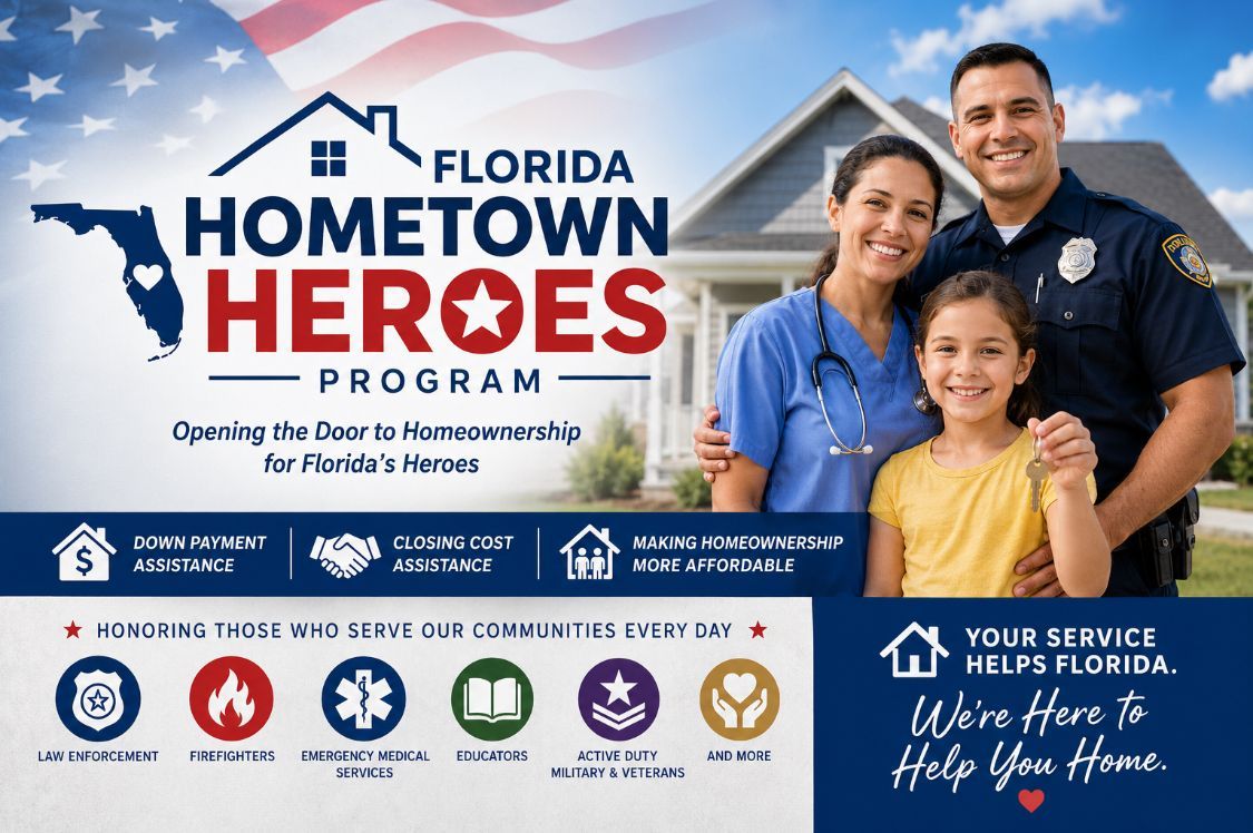 Florida Hometown Heroes homebuyer meeting with a local mortgage lender.