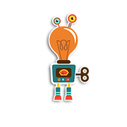 robot callout icon for daycare preschool