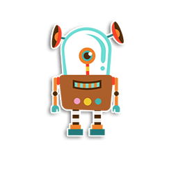 robot callout icon for school program