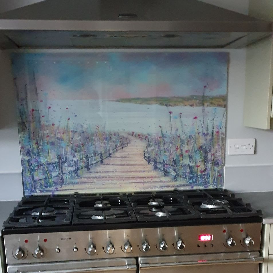 Coastal-view-glass-kitchen-splashback-