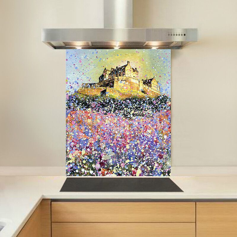 Edinburgh Castle Glass Kitchen Splashback