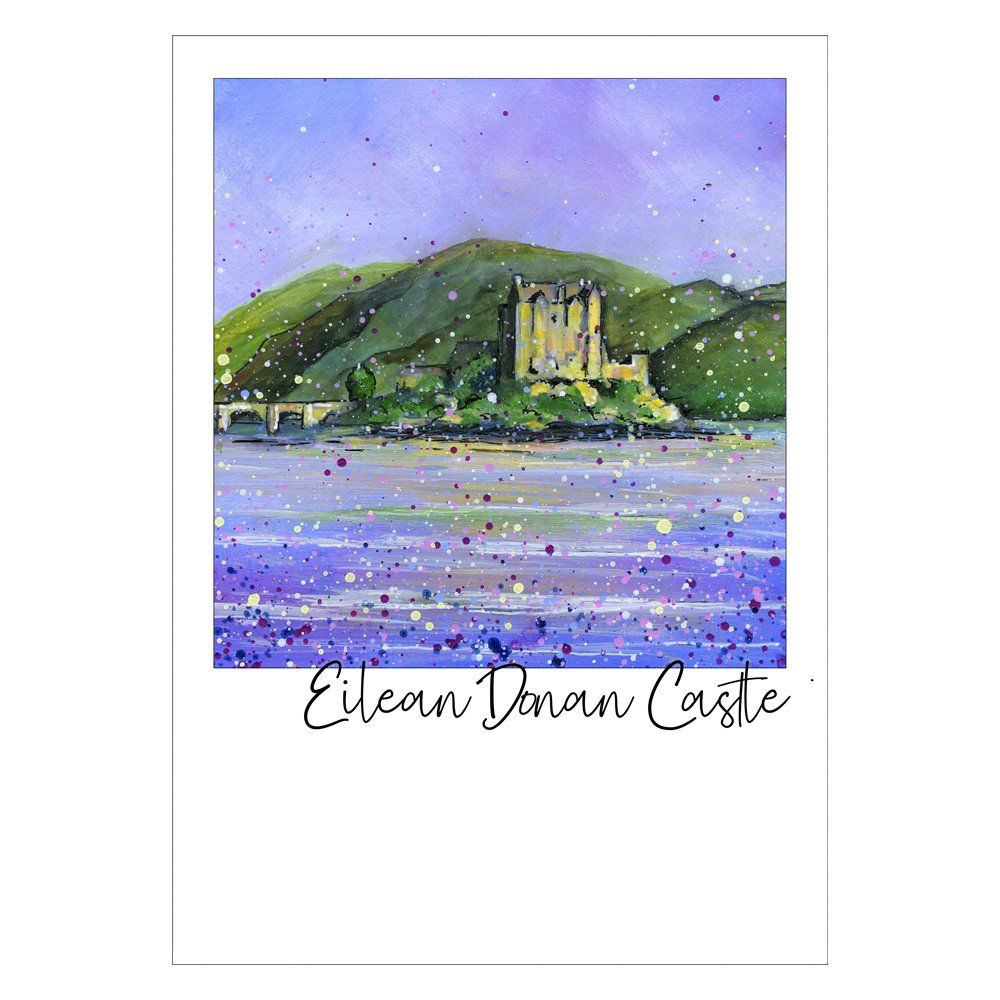 Eilean Donan Castle art prints and gifts by EmilyWard. Eilean Donan Castle art painting. Eilean Donan Castle painting by Emily Ward.