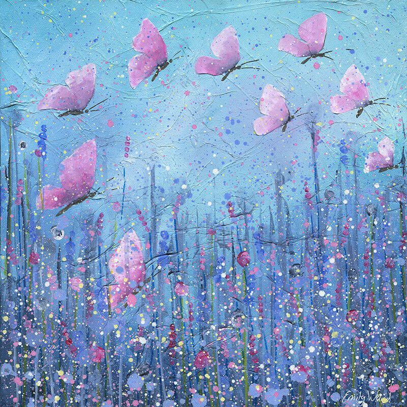 Butterflies-Canvas-Print-By-Emily-Ward-Art