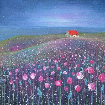 Cottage-Canvas-Print-By-Emily-Ward-Art