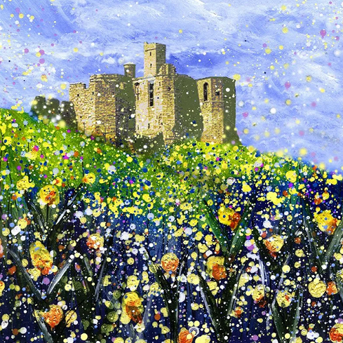print of warkworth castle northumberland
