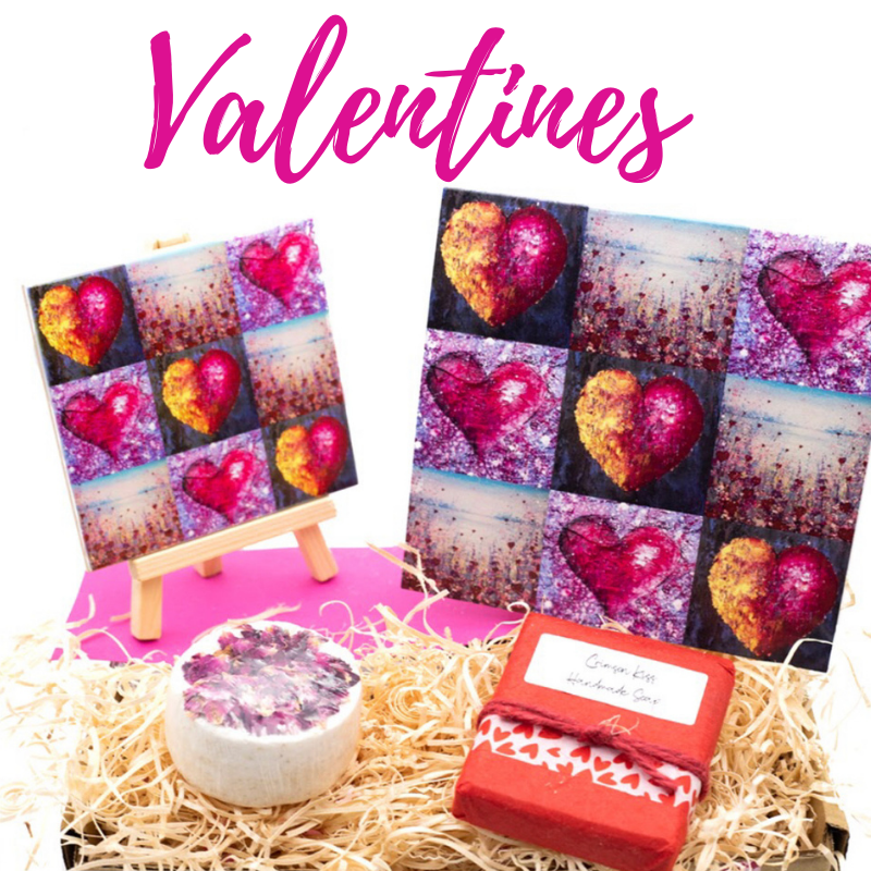 Valentines gift box,  Love art, North East valentines gift sets,