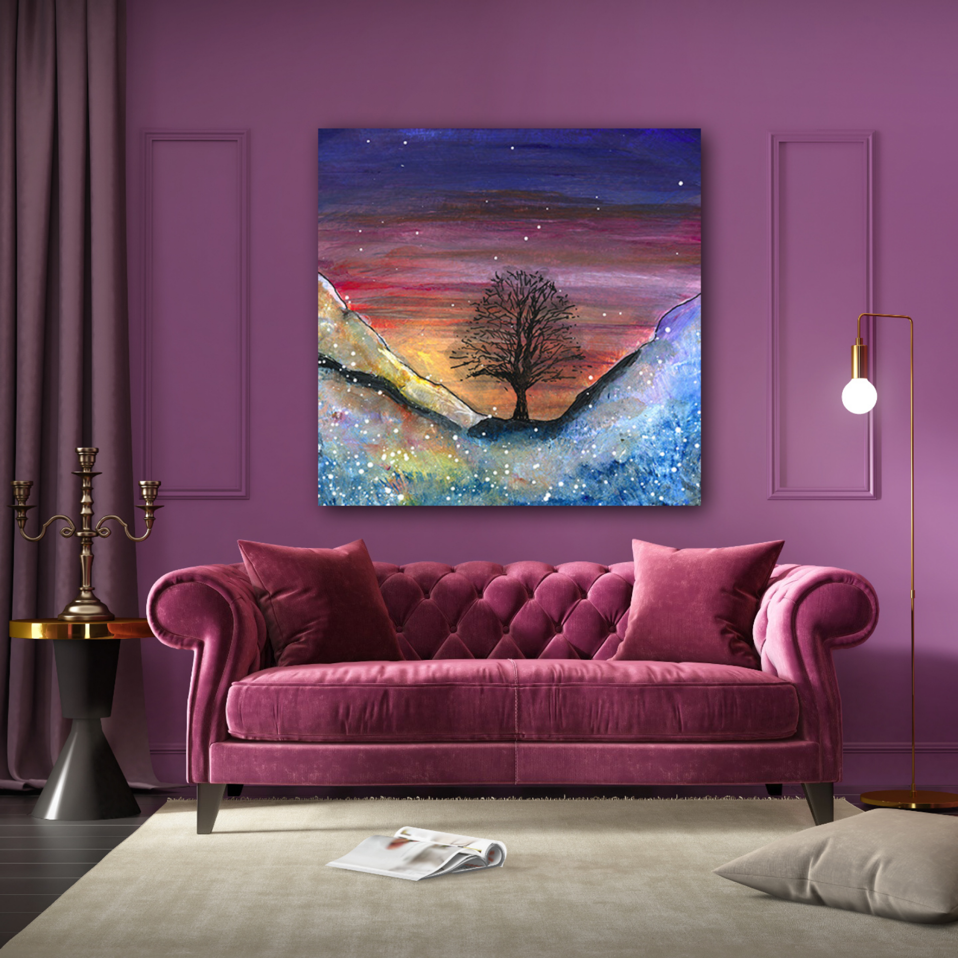 image of sycamore gap canvas by emily ward