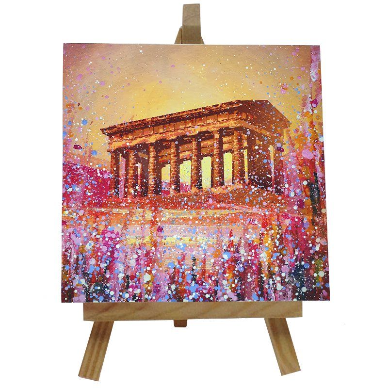 Penshaw Monument Painting Ceramic tile with easel