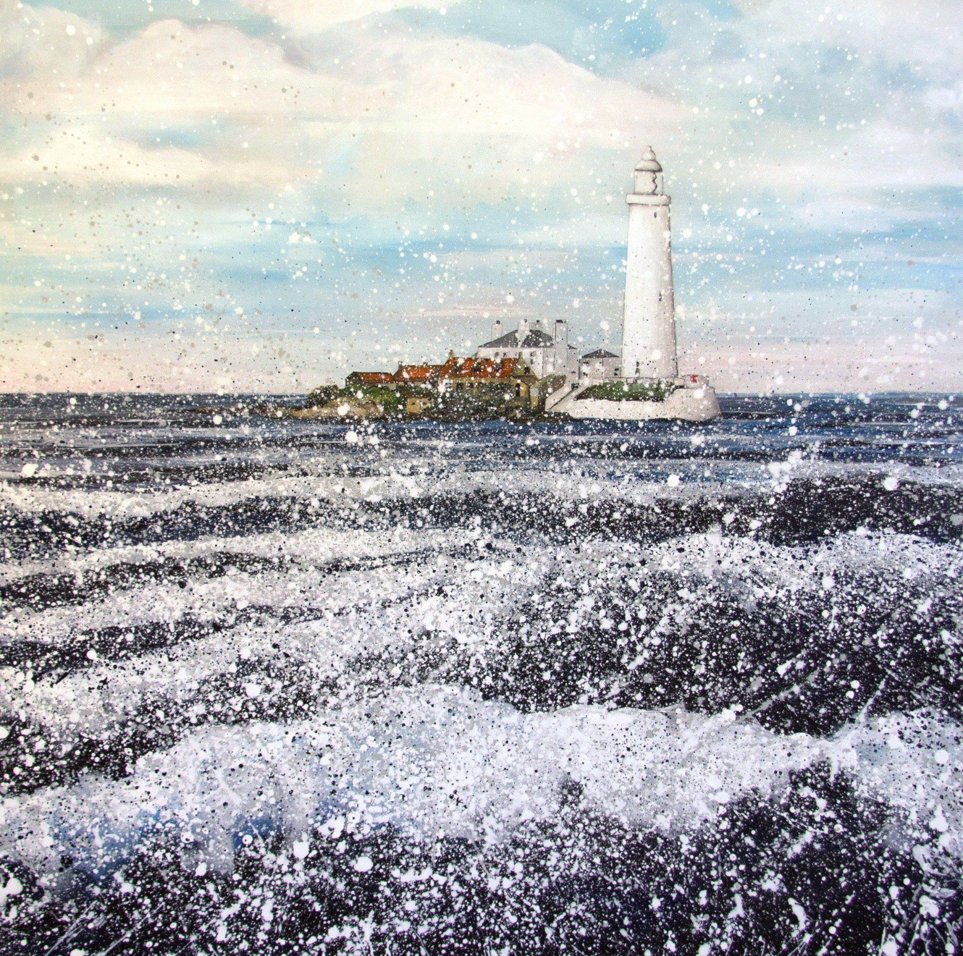 Whitley Bay St Mary's Lighthouse by Local North East Artist Emily Ward