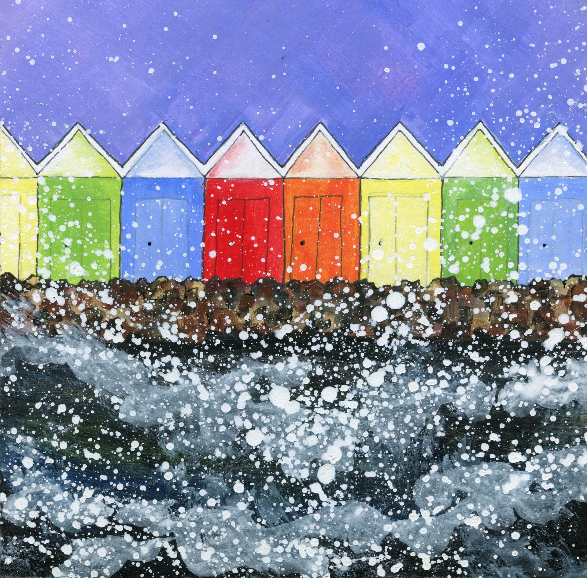 yorkshire, painting, yorkshire art, beach hut art, yorkshire painter, Yorkshire art