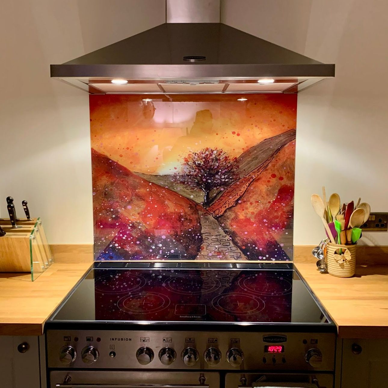 Image of Sycamore Gap on a kitchen splashback
