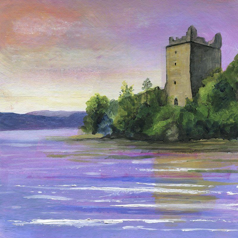 Urquhart Castle, loch ness, highlands, painter, highlands