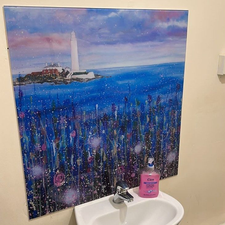 whitley bay lighthouse glass splashback