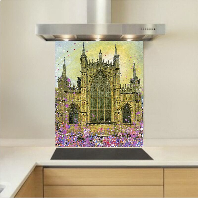 York Minster Glass Kitchen Splashback