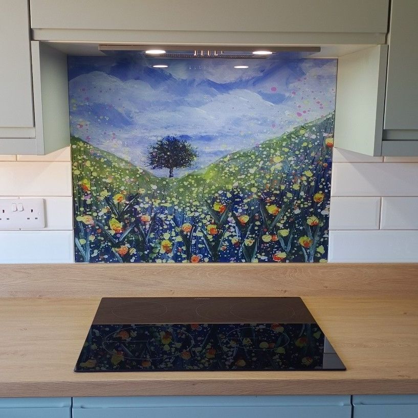 sycamore gap image on a cooker splashback