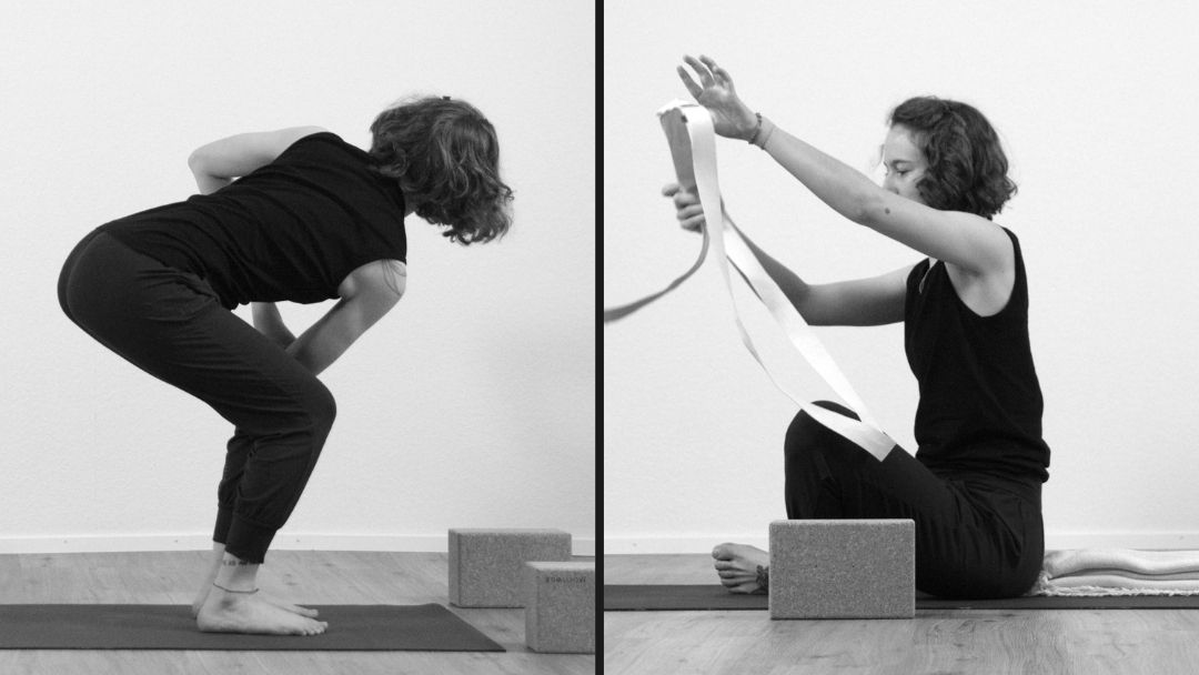 Rotierter Stuhl, Hilfsmittel bereit legen