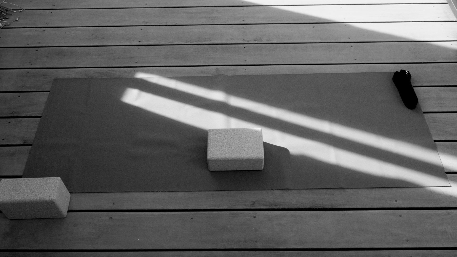 Yoga mat on terrace