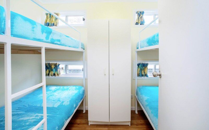 Cabin With Two Bunk Beds — Caravan Park in Woombah, NSW