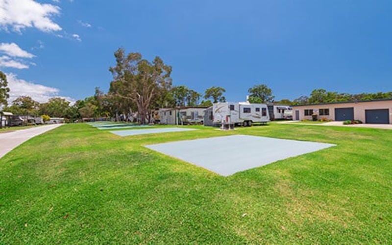 Vacant Lot With Concrete — Caravan Park in Woombah, NSW