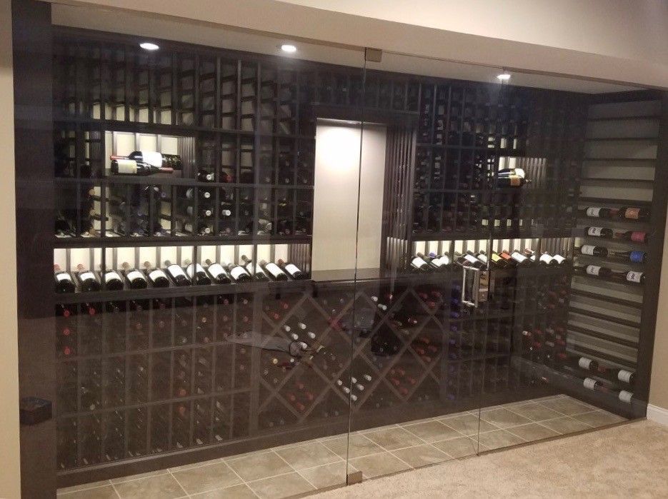 A wine cellar filled with lots of bottles of wine