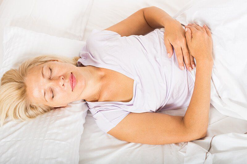 Woman getting a sleep apnea diagnosis