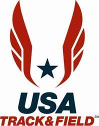The usa track and field logo has wings and a star on it.