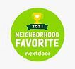 A green circle with the words `` neighborhood favorite '' on it.