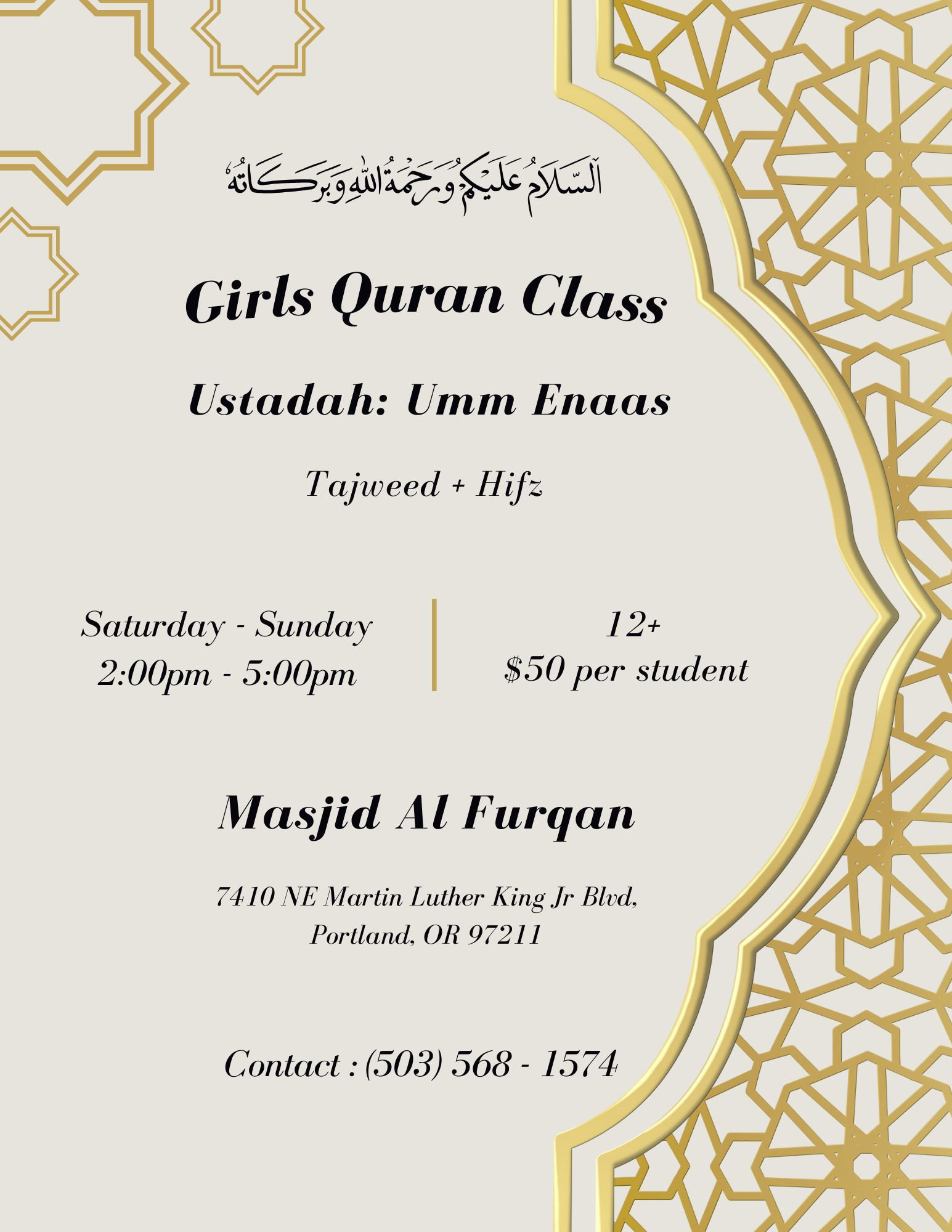 girls quran class
